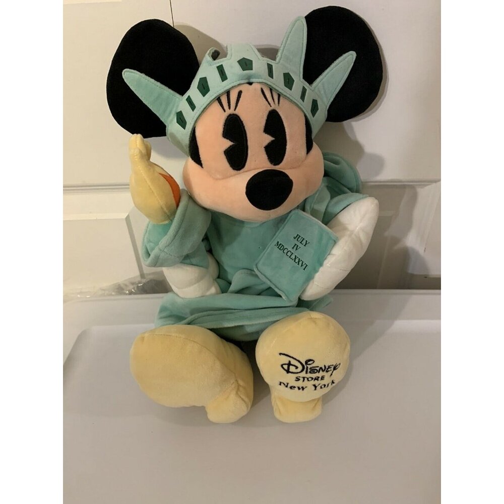 Minnie Mouse Statue of Liberty 4th July Plush NY New York 14” Patriotic‎